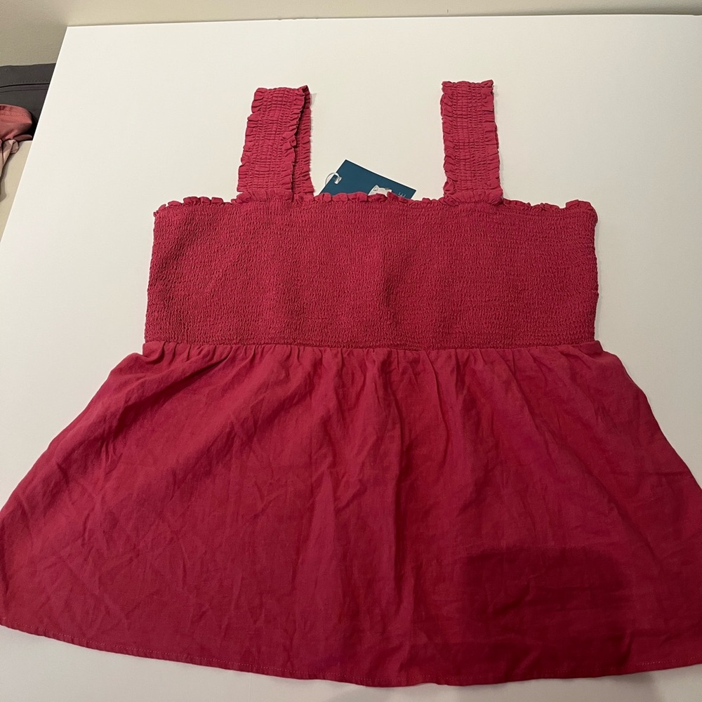 Pink Sleeveless Top Market Square NWT